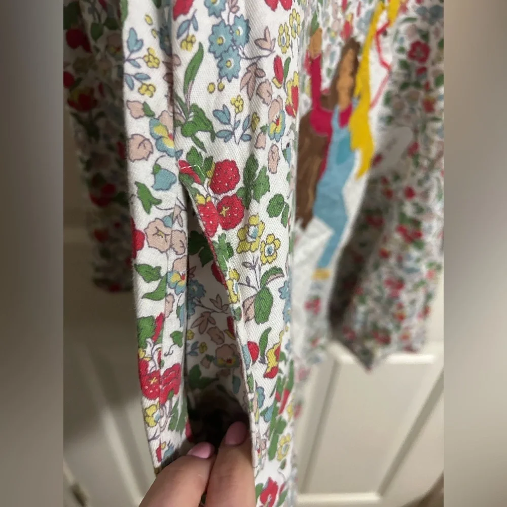 Mini Boden Ivory Autumn Raspberry Unicorn Applique DITSY Dress Size 8-9years - Picture 4 of 6